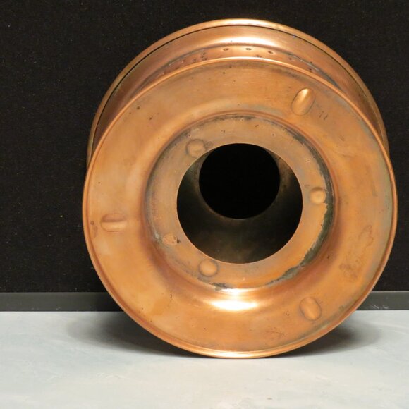 Vtg Pfaltzgraff Village Punched Solid Copper Warmer/Candle Holder - Picture 3 of 5